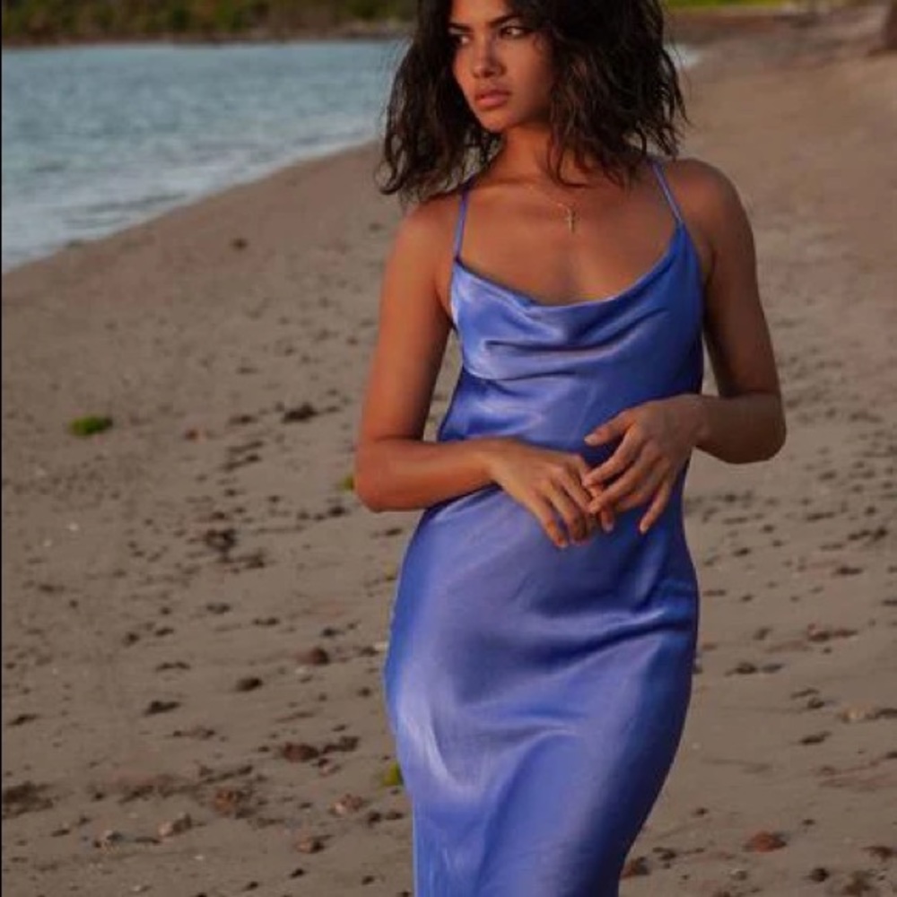 Rat & Boa Azure blue purple dress